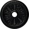 Ekena Millwork Bristol Ceiling Medallion (Fits Canopies up to 3 7/8"), 23 1/2"OD x 3 7/8"ID x 1"P, Jet Black CM23BIBLF - alternate 1